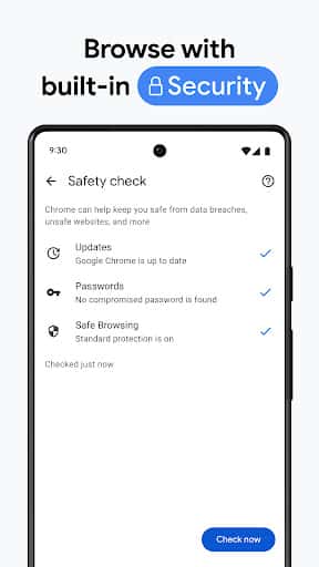 Mise à jour Google Chrome dernière version - Capture d'écran Android 7