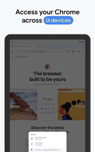 Mise à jour Google Chrome dernière version - Capture d'écran Android 13