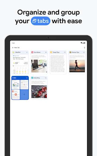 Mise à jour Google Chrome dernière version - Capture d'écran Android 12