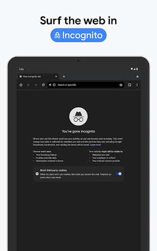 Mise à jour Google Chrome dernière version - Capture d'écran Android 14