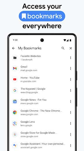 Mise à jour Google Chrome dernière version - Capture d'écran Android 8